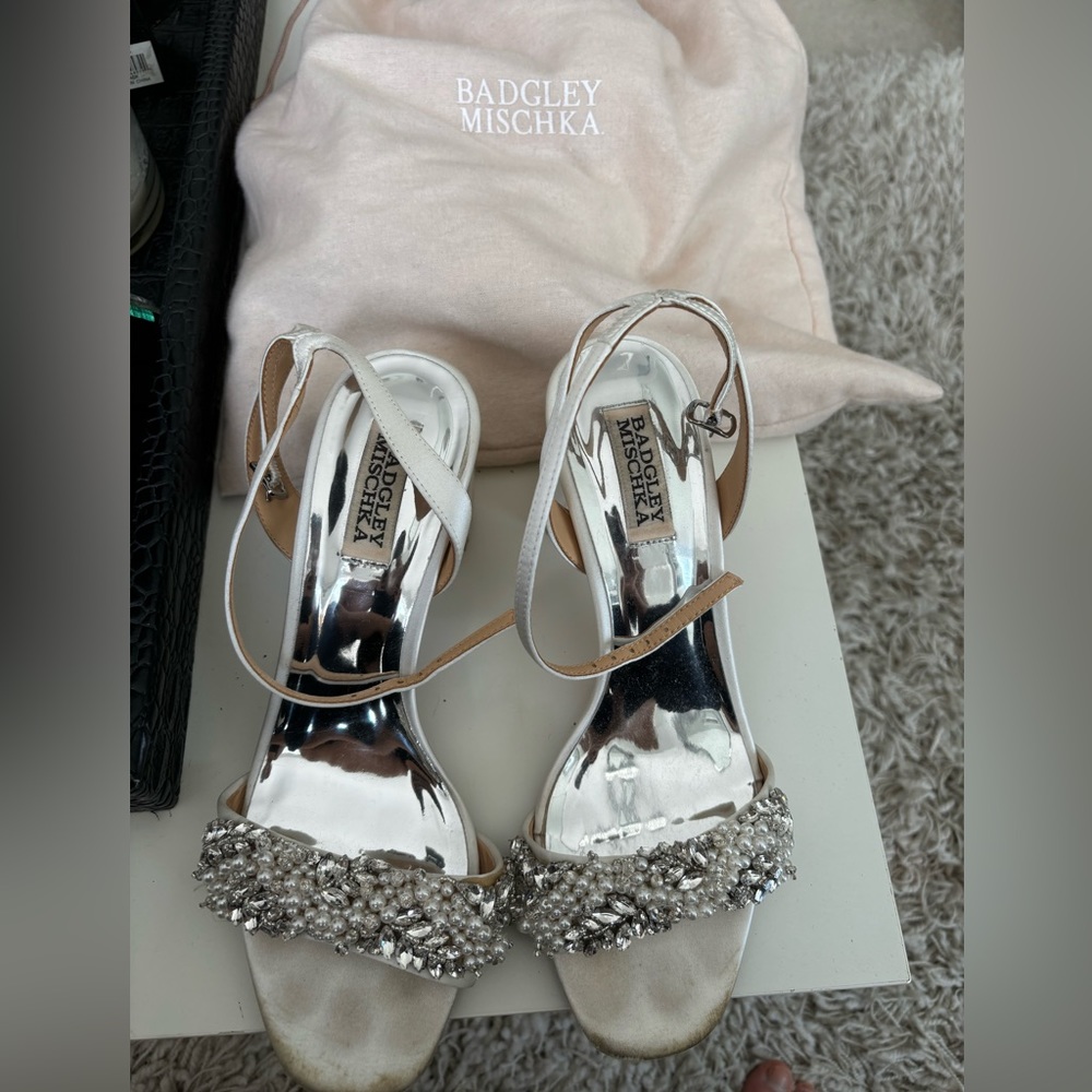 Badgley Mischka Clara Embellished Sandal, 7.5 women